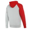 Dainese PADDOCK FULL-ZIP HOODIE pánská mikina šedá/červená vel.XS